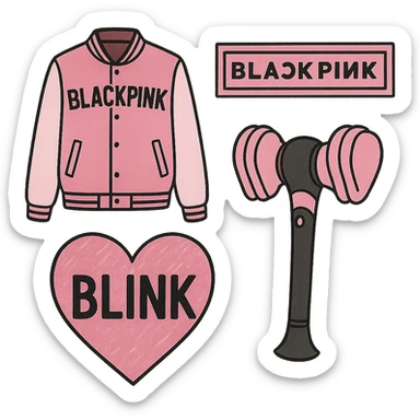 blackpink objects, remove background sticker