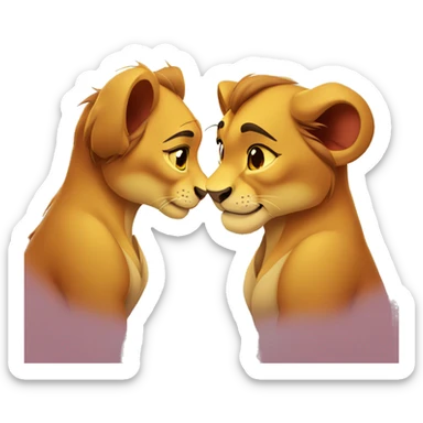 Simba and Nala in love  sticker