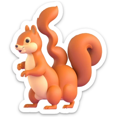 squirrel twerking view from back sticker
