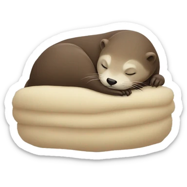 Otter sleeping sticker