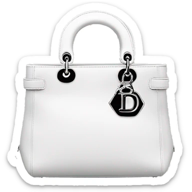 Lady dior bag white  sticker