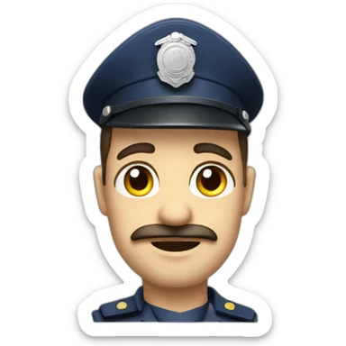 French policeman with a nasty look sticker