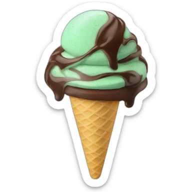 Mint chocolate triple ice cream  sticker