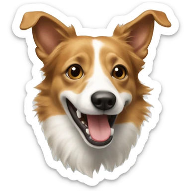 portuguese podengo with crooked teeth sticker