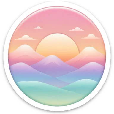  ethereal Romantic warm-colored pastel lush gradients aesthetic sticker
