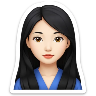 Beautiful Asian woman sticker