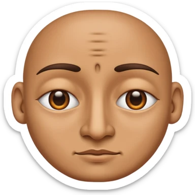 a face with two sides, two noses, two mouths etc. looking each to the opposite side sticker