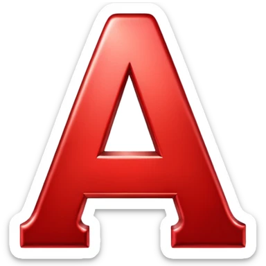 The letter: A sticker