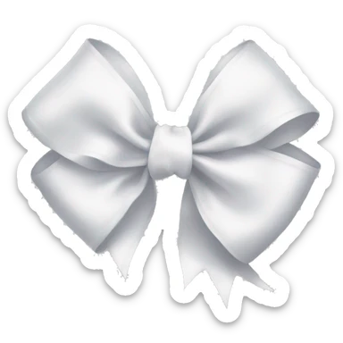 aesthetic white bow ribbon sticker