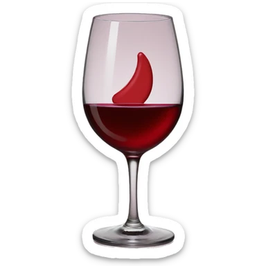lipstick mark on wine glass sticker