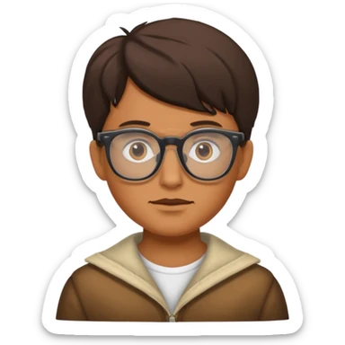 Face glasses grolzy bandit sticker