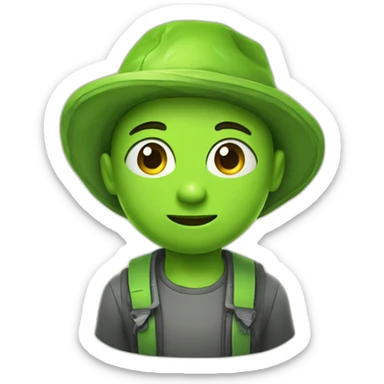 cute lime charcter sticker