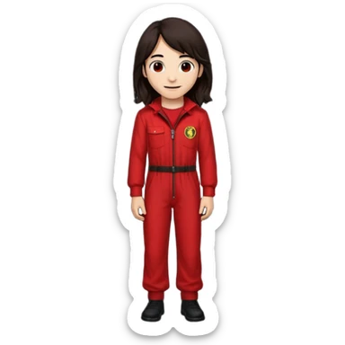 Tokio in Money Heist, realistic sticker