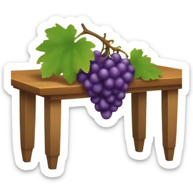 grapes under table  sticker