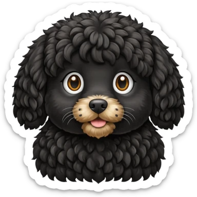 black cockapoo sticker