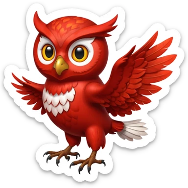 red devil ride on the owl sticker