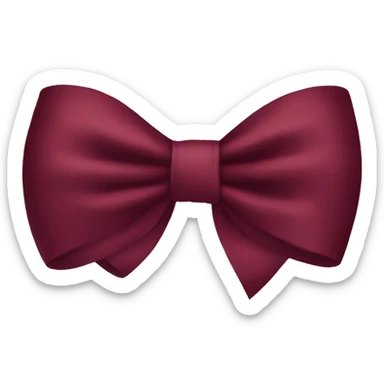 burgundy bow sticker