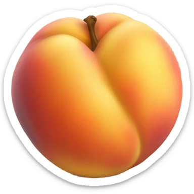 Ripe peach sticker