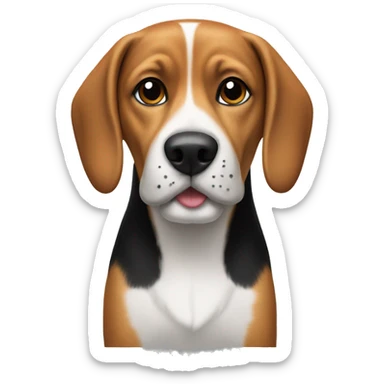 beagle dog with black face and spots sticker