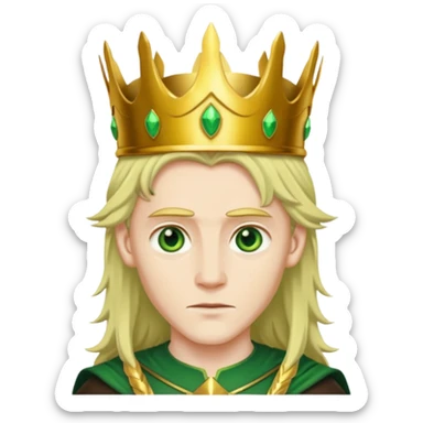 Loki with his golden crown sticker