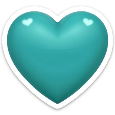 Corazón turquesas oscuro, más oscuro tirando a. Verde un poco mas azulado verdoso  sticker
