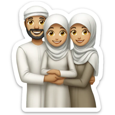 Happy Muslims family sticker