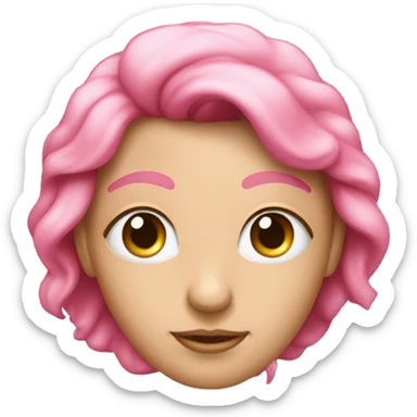 Cœur de couleur rose avec des yeux sticker