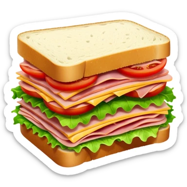 half cut sliced sandwich  sticker