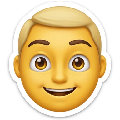 naughty looking emoji, sly smile, raised eyebrow sticker