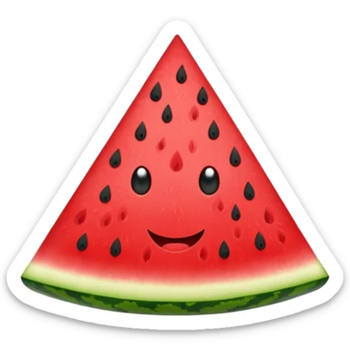 Cartoon Watermelon triangle one slice small seet sticker