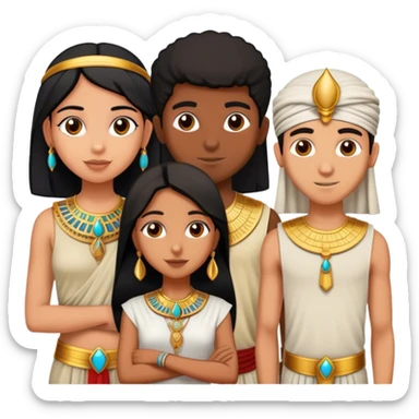 5 bestfriends, 1 indian girl, 1 Egyptian boy, persian girl 1 moroccan boy 1 black boy sticker