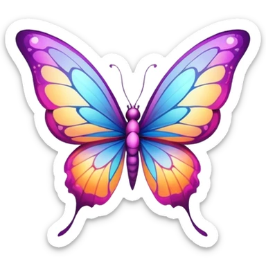 Una mariposa convirtiendose en hada sticker