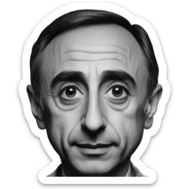 Éric zemmour sur un fond NOIR sticker