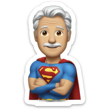 Super man uncle sticker