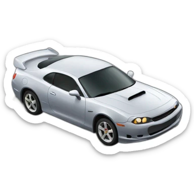 car drifting down empty highway sticker