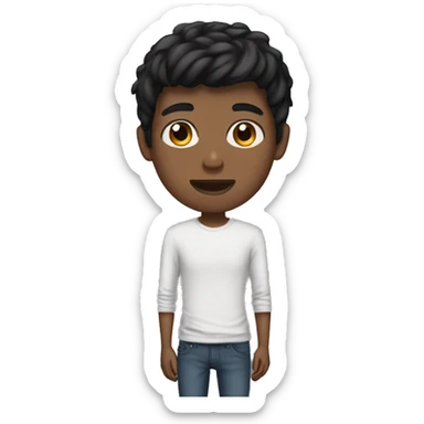 black-haired skinny boyfriend sticker