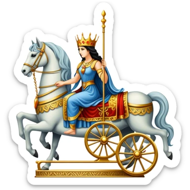 Tarot Card with the chariot on it  sticker