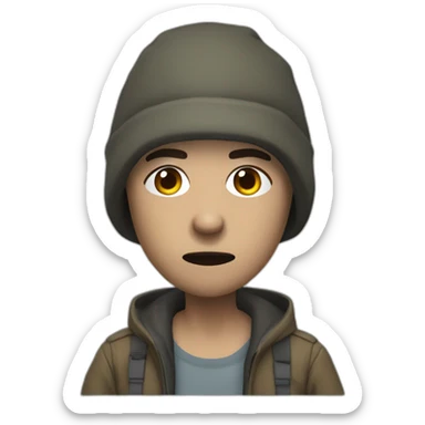 covid-19 sick person as the DayZ game character sticker