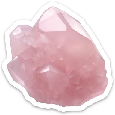 Rose quartz crystal cluster  sticker