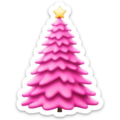 pink christmas tree  sticker