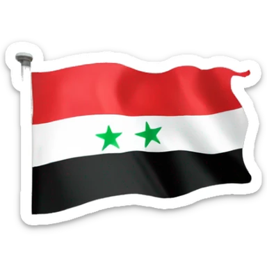New Syria flag of 2024 sticker