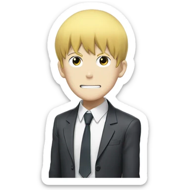 Reigen Arataka from the anime Mob psycho 100 sticker