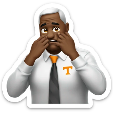 Tennessee football head coach crying  sticker