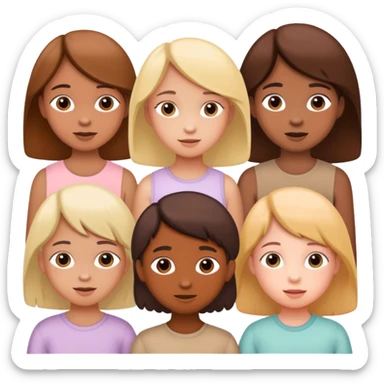 children's pastel drawing sticker