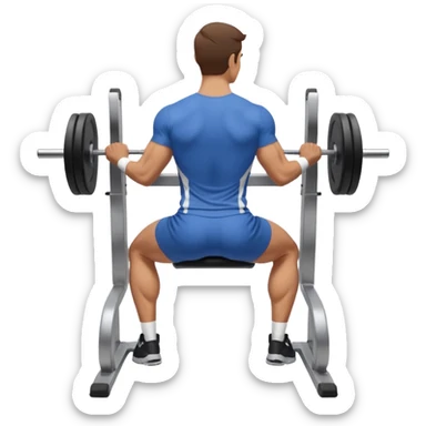 guy working out glutes with shirt on from the backwith machine  sticker