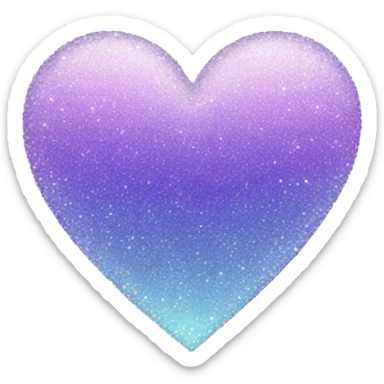sparkly pastel indigo-lilac-gradient heart sticker