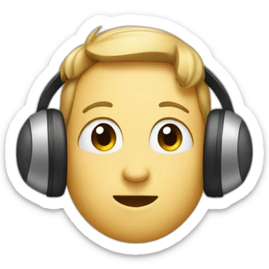 two ears listening sticker