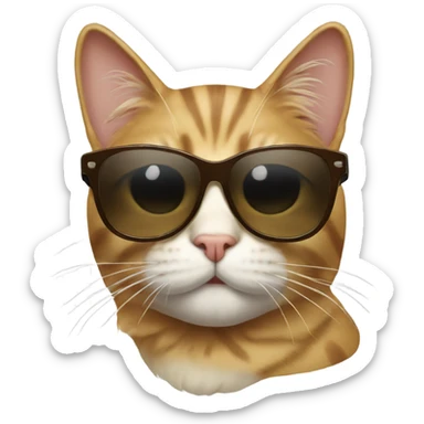 Cat with sunglasses sticker