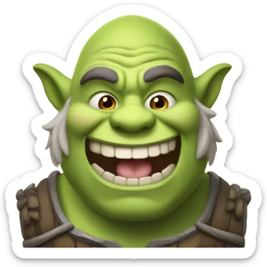 Happy ogre sticker