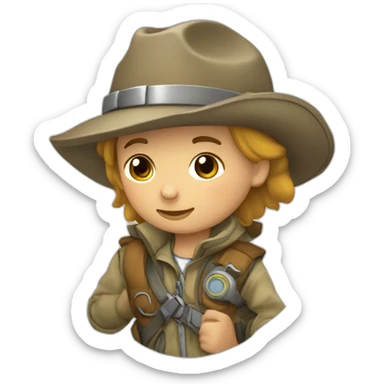 tarjeta niño explorador sticker